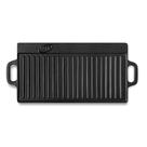 Chapa De Ferro Fundido Grill Reversível para Forno Fogão Churrasqueira Alta Durabilidade 51Cm X 23Cm Preto MTA - 8320 Chapa De Ferro Fundido Grill Reversível para Forno Fogão Churrasqueira Alta Durabilidade 51Cm X 23Cm Preto MTA - 8320