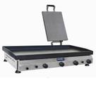 Chapa de Lanche Profissional Com Prensador Metvisa 100 Cm a gás 6,35mm Espessura 4 Queimadores Gabinete Inox CFGP10