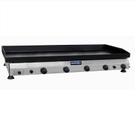 Chapa de Lanche Profissional Metvisa 1,2Metros a gás 6,35mm Espessura 5 Queimadores Gabinete Inox CFG12