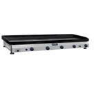 Chapa de Lanche Profissional Metvisa 1,4Metros a gás 6,35mm Espessura 5 Queimadores Gabinete Inox CFG14