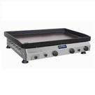 Chapa de Lanche Profissional Metvisa 80 Cm a gás 4,25mm Espessura 3 Queimadores Gabinete Inox CFG08