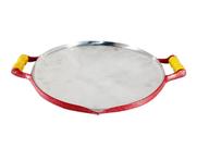Chapa Disco Arado Alumínio Fundido Craqueada Alça Madeira Vermelha Chapa Disco Arado Alumínio Fundido Craqueada Alça Madeira Vermelha