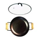 Chapa Disco Arado Chapa De Aço Carbono Alça Madeira Tv 40Cm