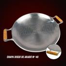 Chapa disco de arado 40 cm alumínio fundido alças madeira não enferruja multiuso macarrão bife carnes