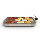 Chapa elétrica bella de 10" x 20" com revestimento antiaderente de cerâmica EverGood, sonda de temperatura removível, bandeja coletora que pode ser lavada na máquina de lavar louça e alças Cool Touch, cozinhe até 10 ovos, 1500 watts, leite de aveia