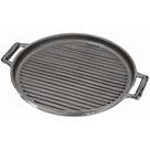 Chapa estriada redonda 37cm ferro fundido Panela Mineira