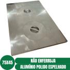 Chapa Fogão A Lenha Campeiro 2 Bocas Alumínio 75x45 Polido Espelhada