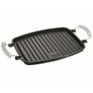 Chapa grill 31x24,5cm alça espiral ferro fundido Panela Mineira
