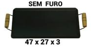 Chapa Grill 47cm X 27cm Frituras em geral Bife Churrasco fogão (sem furo)