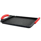 Chapa Grill para Fogão e Indução Antiaderente Cerâmica Preto 26x34cm - Casambiente