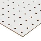 Chapa Perfurada Reta Eucatex Cor Branco Cristal 61 x 61 cm Chapa Perfurada Reta Eucatex Cor Branco Cristal 61 x 61 cm