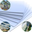Chapa Placa de Policarbonato Compacto Cristal 2mm 100x100cm Transparente 1000x1000mm 1x1m