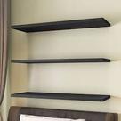 Chapa/Prateleira 100%MDF Preto c/ Fita de Borda-100x30cm