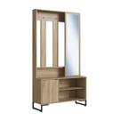Chapeleira Hall Oak/Preto MX1067 Maxicasa