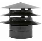 Chapéu Aletado em Aço Carbono 200mm Preto ArteInoxx Chapéu Aletado em Aço Carbono 200mm Preto ArteInoxx