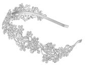 Chapéu Ammei Wedding Crystal Bridal Headdress Silver