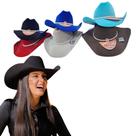 Chapéu Ana Castela Feltro Com Brilho Country Boiadeira Rodeio Cowboy Cores Escolha Chapéu Ana Castela Feltro Com Brilho Country Boiadeira Rodeio Cowboy Cores Escolha