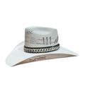 Chapeu bangora aba 12 3 cravos corrente prata com peta metalica tam p