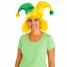 Chapéu Bobo da Corte Verde e Amarelo com Peruca Festa Brasil