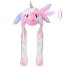 Chapéu Bubblepompom Unicorn Moving Ears Plush para crianças e meninas