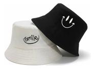 Chapéu Bucket Cata ovo Smile Dupla Face Algodão Reversível Luke Sports - Branco