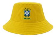 Chapéu Bucket Hat Boné Do Brasil Bordado Adulto Copa Do Mundo Cata Ovo Amarelo