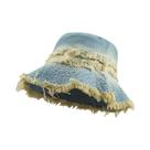 Chapéu Bucket Unissex Vintage Em Jeans Com Patchwork, Respirável, Para Praia, Pesca E Atividades Ao