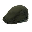 Chapéu casual Gatsby Newsboy com boné plano para homens verde oliva