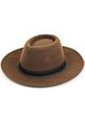 Chapéu Chapelaria Vintage Fedora Gângster Marrom