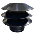 Chapéu Chinês Aletado Preto Brilhante 30cm