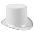 Chapéu-coco Engraçado para Festa - Fantasia de Feltro Branco para Adultos