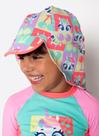 Chapéu com Proteção Solar Menina Unicórnio Cherry Puket Cor:Verde AguaTamanho:2 A 4