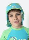 Chapéu com Proteção Solar Menino Dino Miami Cor:AzulTamanho:6A8