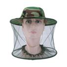 Chapéu Com Rede Mosquiteira Camuflada De 58cm Com Malha Para Viagens, Camping, Pesca E Apicultura