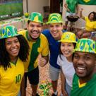 Chapeu Coquinho Baixo Cartola Torcedor Brasileiro Plastico Tamanho:Único