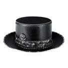 Chapéu, corrente de caveira gótica, couro PU, unissex, capa de Halloween Chapéu, corrente de caveira gótica, couro PU, unissex, capa de Halloween