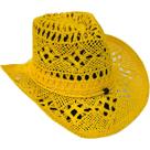 Chapéu Country Amarelo Sertanejo Rodeio Shows Peão Cowboy Moda Boho