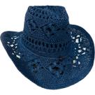 Chapéu Country Azul Sertanejo Rodeio Shows Peão Cowboy Moda Boho