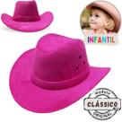 Chapeu Country Clássico Cowboy Peão Boiadeiro Americano Sertanejo Barretos Vaqueiro Camurça Premium Infantil Tradicional