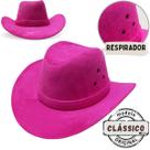 Chapeu Country Cowboy Feminino Peão Boiadeira Vaqueiro Top Festa Rodeio Junina Camurça