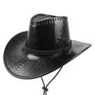 Chapéu Country Cowboy Preto Aba Larga Unissex Rodeio Chapéu Country Cowboy Preto Aba Larga Unissex Rodeio