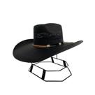 Chapéu Country Original Pralana Preto Palha Bangora Aba12 Leve Para Usar No Rodeio Ref:12849.3360