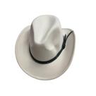 Chapéu Country Western Cowboy Hat Unisex Aba Pequeno Fita Em Couro, Lady Jazz Caps, Cavalheiro Retro, Inverno Cor:begecl