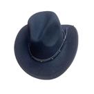Chapéu Country Western Cowboy Hat Unisex Aba Pequeno Fita Em Couro, Lady Jazz Caps, Cavalheiro Retro, Inverno Cor:preto
