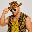 Chapéu Cowboy Aveludado com Estampa de Tigre - 1 Unidade