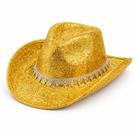 Chapéu Cowboy Brilhoso com Strass Fantasia