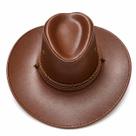 Chapéu Cowboy São João Rodeio Barretos Country Tipo Australiano De PU Qualidade Premium Cor:Marrom