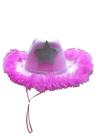 Chapeu Cowgirl Ana Castela Com Pluma Rosa Festa Rebeldes