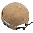 Chapéu Croogo Causal sem aba de algodão lavado, boné Docker, cáqui