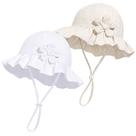 Chapéu DANMY Baby Girl de aba larga UPF 50+ ajustável 6-12M
